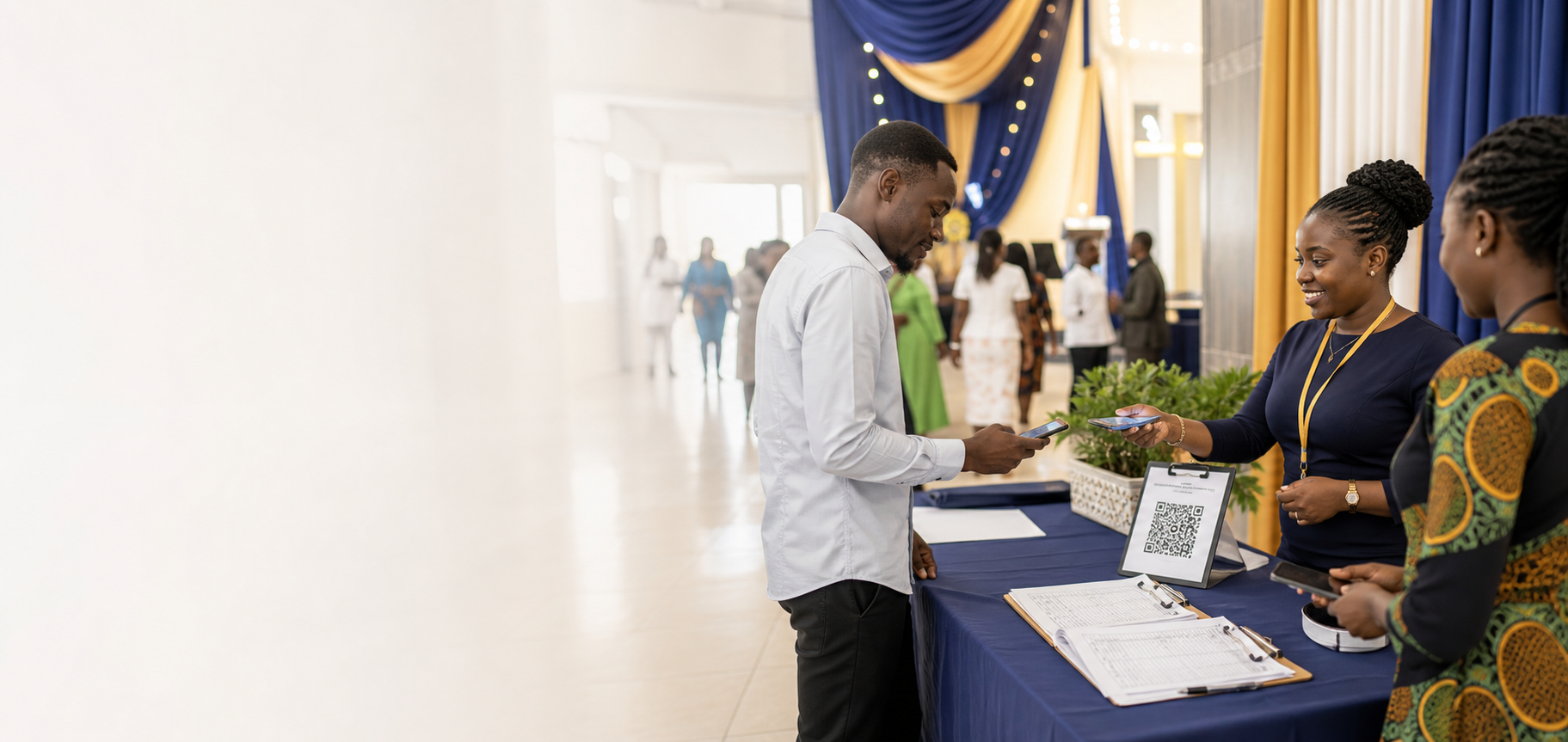 Wito event check-in and contribution desk
