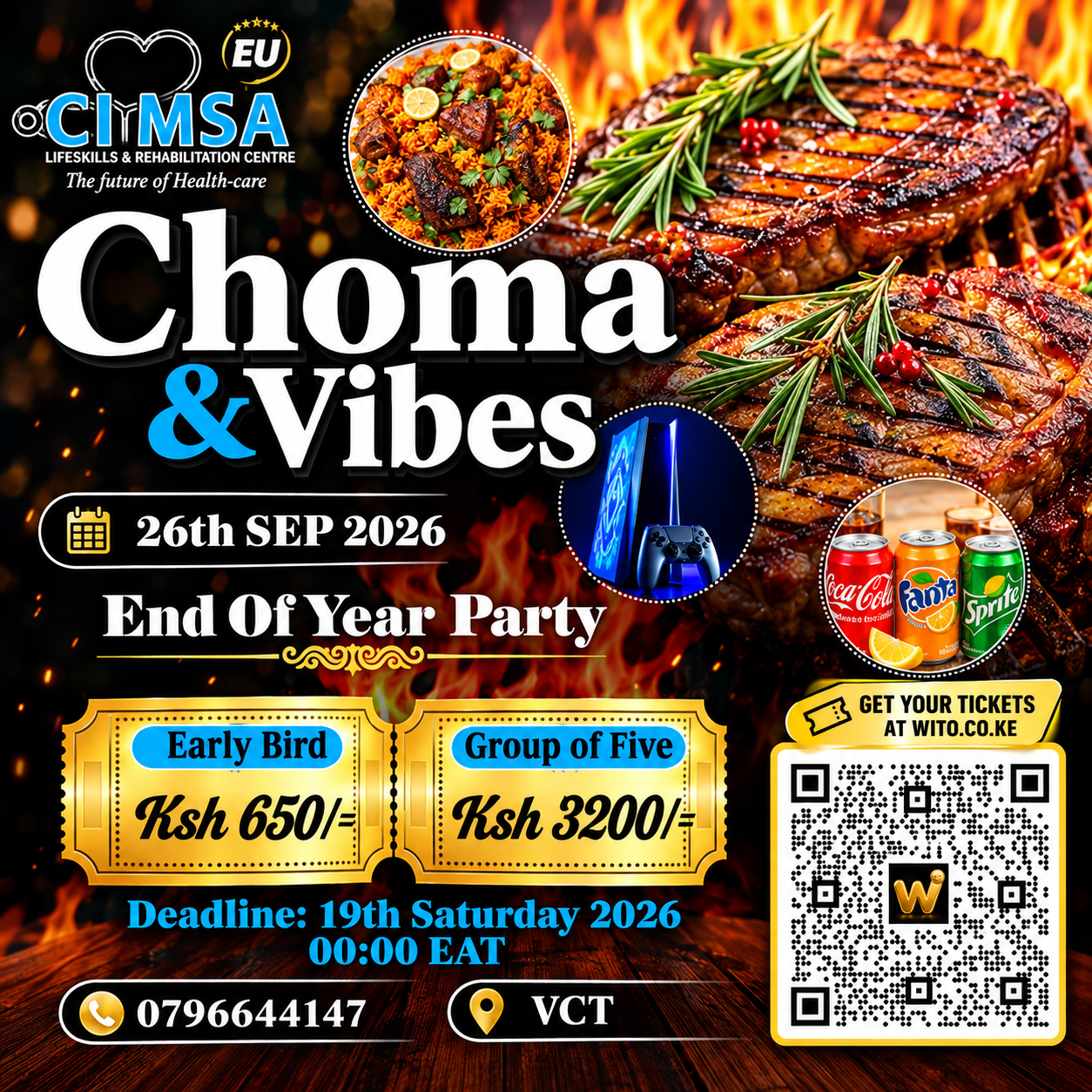 CHOMA N' VIBES END YEAR poster